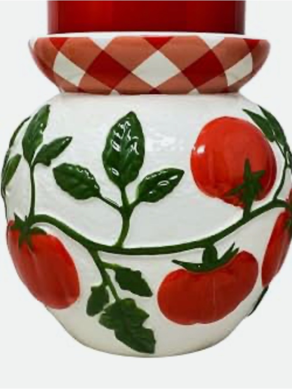 Bath and body works Tomato Vine candle  holder - White and Red